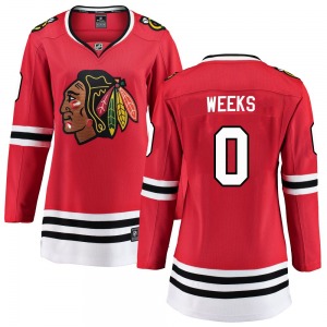 Women's Breakaway Chicago Blackhawks Mitchell Weeks Red Home Official Fanatics Branded Jersey
