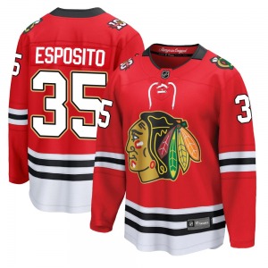 Adult Breakaway Chicago Blackhawks Tony Esposito Red Centennial Official Fanatics Jersey