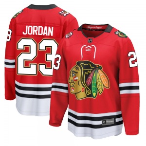 Adult Breakaway Chicago Blackhawks Michael Jordan Red Centennial Official Fanatics Jersey
