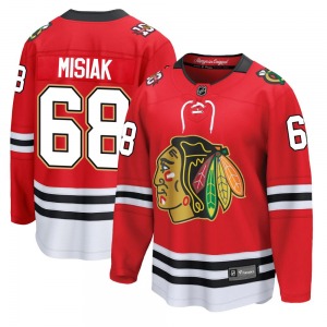 Adult Breakaway Chicago Blackhawks Martin Misiak Red Centennial Official Fanatics Jersey