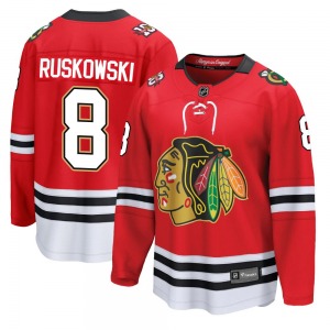 Adult Breakaway Chicago Blackhawks Terry Ruskowski Red Centennial Official Fanatics Jersey