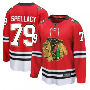 Adult Breakaway Chicago Blackhawks Anthony Spellacy Red Centennial Official Fanatics Jersey