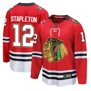 Adult Breakaway Chicago Blackhawks Pat Stapleton Red Centennial Official Fanatics Jersey