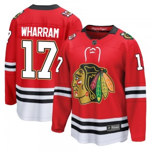 Adult Breakaway Chicago Blackhawks Kenny Wharram Red Centennial Official Fanatics Jersey