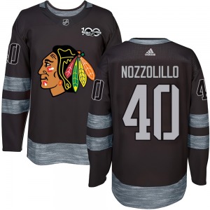 Adult Authentic Chicago Blackhawks Dave Nozzolillo Black 1917-2017 100th Anniversary Official Jersey