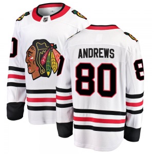 Youth Breakaway Chicago Blackhawks Zach Andrews White Away Official Fanatics Branded Jersey