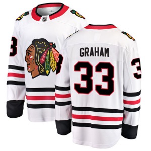 Youth Breakaway Chicago Blackhawks Dirk Graham White Away Official Fanatics Branded Jersey