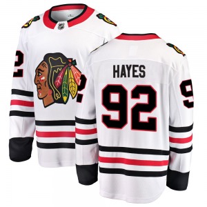 Youth Breakaway Chicago Blackhawks Gavin Hayes White Away Official Fanatics Branded Jersey