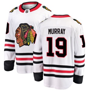 Youth Breakaway Chicago Blackhawks Troy Murray White Away Official Fanatics Branded Jersey