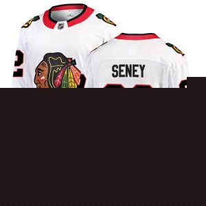Youth Breakaway Chicago Blackhawks Brett Seney White Away Official Fanatics Branded Jersey