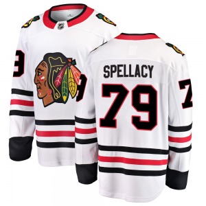 Youth Breakaway Chicago Blackhawks Anthony Spellacy White Away Official Fanatics Branded Jersey