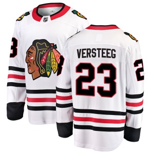 Youth Breakaway Chicago Blackhawks Kris Versteeg White Away Official Fanatics Branded Jersey