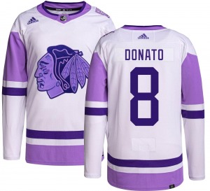Youth Authentic Chicago Blackhawks Ryan Donato Hockey Fights Cancer Official Adidas Jersey