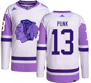 Youth Authentic Chicago Blackhawks CM Punk Hockey Fights Cancer Official Adidas Jersey