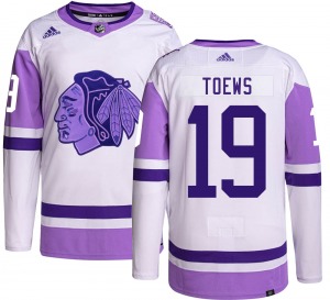 Youth Authentic Chicago Blackhawks Jonathan Toews Hockey Fights Cancer Official Adidas Jersey