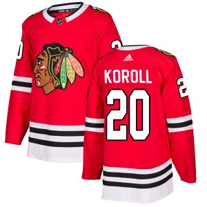 Youth Authentic Chicago Blackhawks Cliff Koroll Red Home Official Adidas Jersey