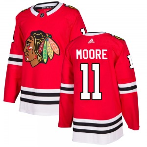 Youth Authentic Chicago Blackhawks Oliver Moore Red Home Official Adidas Jersey
