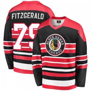 Youth Premier Chicago Blackhawks Cavan Fitzgerald Red/Black Breakaway Heritage Official Fanatics Branded Jersey
