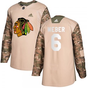 Adult Authentic Chicago Blackhawks Shea Weber Camo Veterans Day Practice Official Adidas Jersey