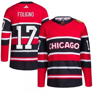 Adult Authentic Chicago Blackhawks Nick Foligno Red Reverse Retro 2.0 Official Adidas Jersey