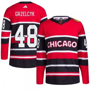 Adult Authentic Chicago Blackhawks Matt Grzelcyk Red Reverse Retro 2.0 Official Adidas Jersey