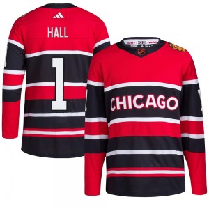Adult Authentic Chicago Blackhawks Glenn Hall Red Reverse Retro 2.0 Official Adidas Jersey