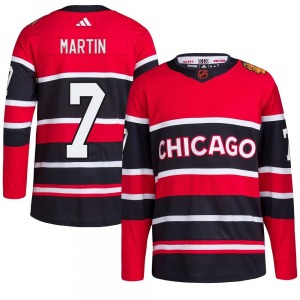 Adult Authentic Chicago Blackhawks Pit Martin Red Reverse Retro 2.0 Official Adidas Jersey