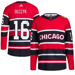 Adult Authentic Chicago Blackhawks Ed Olczyk Red Reverse Retro 2.0 Official Adidas Jersey
